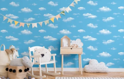 Blue Embossed Wallpaper – Sky-Inspired (8904-1)